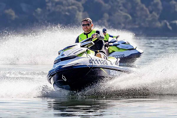 Man riding a Jet Ski or PWC, having completed the NSW Boat & Jetski Licence Course