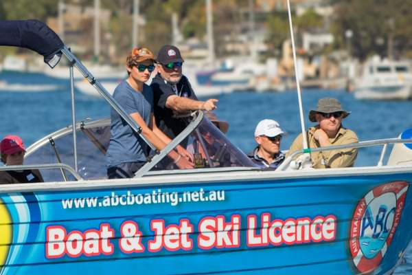 Students participating in a NSW Boat Licence Course