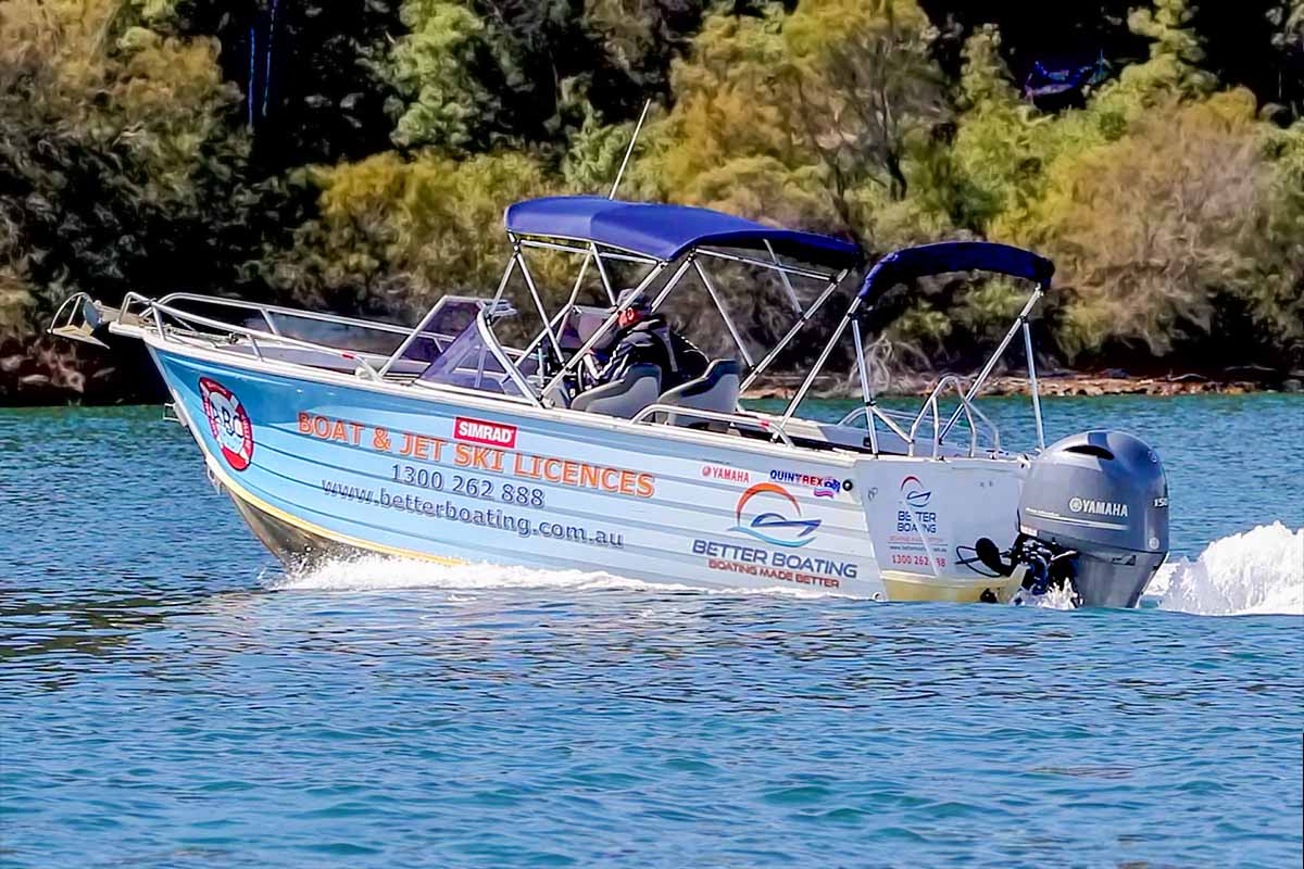 An ABC Vessel at High Speed during the Practical Boating Experience Session
