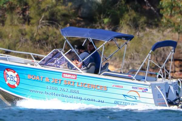 An ABC Vessel delivering the Practical Boating Experience training session