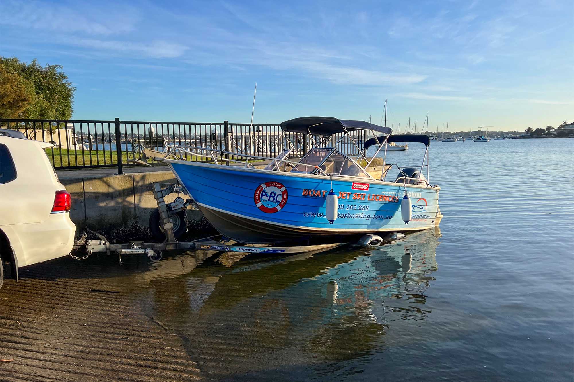 An ABC Boat being launched at the Hawkesbury Park Boat Ramp, servicing those in the Taren Point area